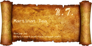 Martinat Tea névjegykártya